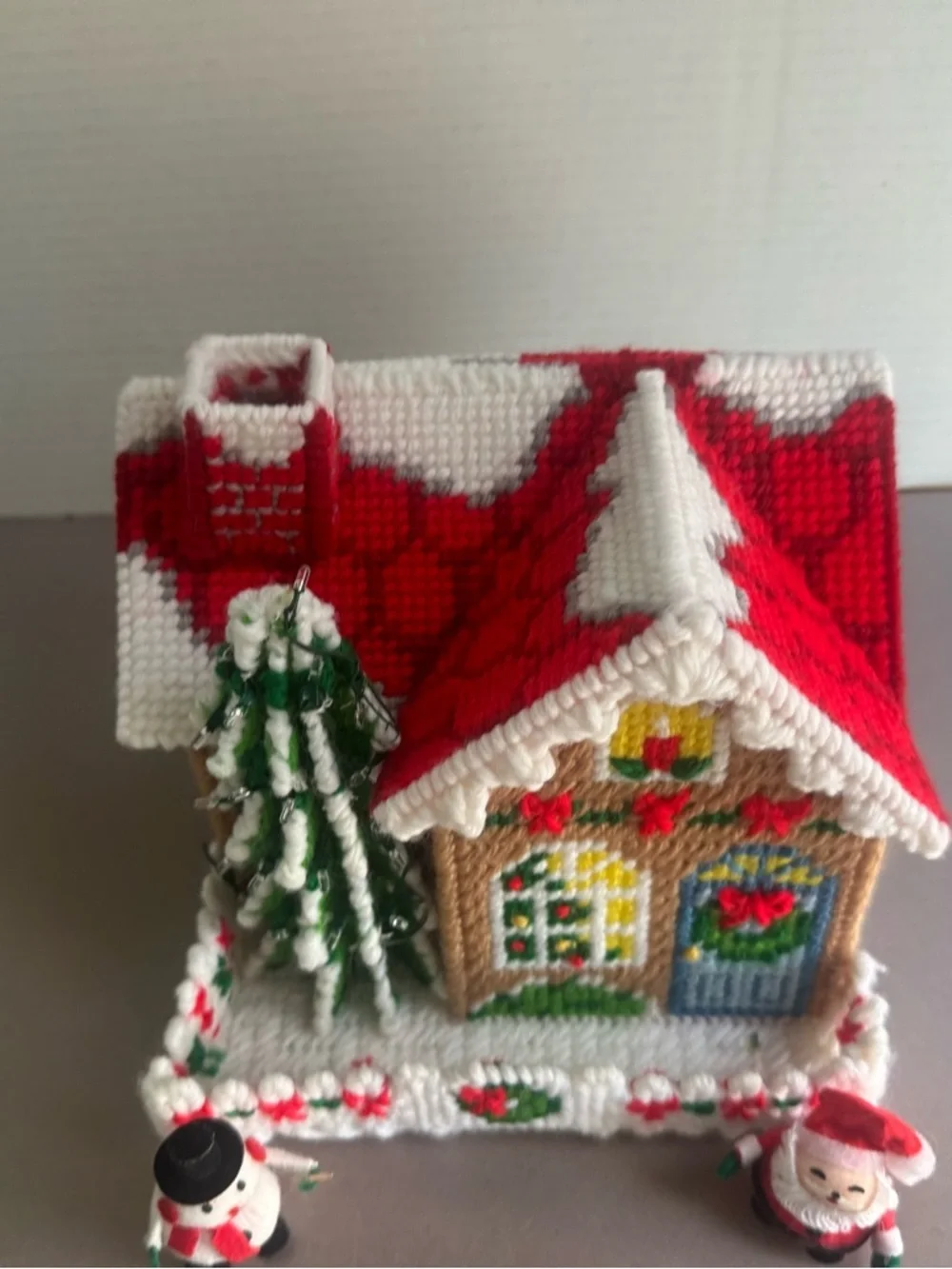 Festive Handcrafted Christmas House Decoration - Red, White & Green